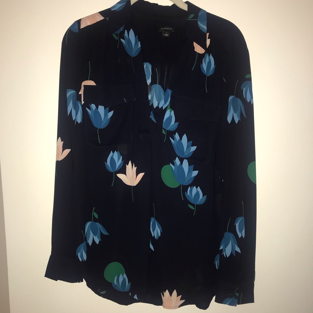 Floral Collared Popover Shirt